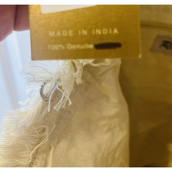 Anthropologie RAJ Mauve Tote Bag Boho Hippie Leather Fringe - Picture 7 of 7